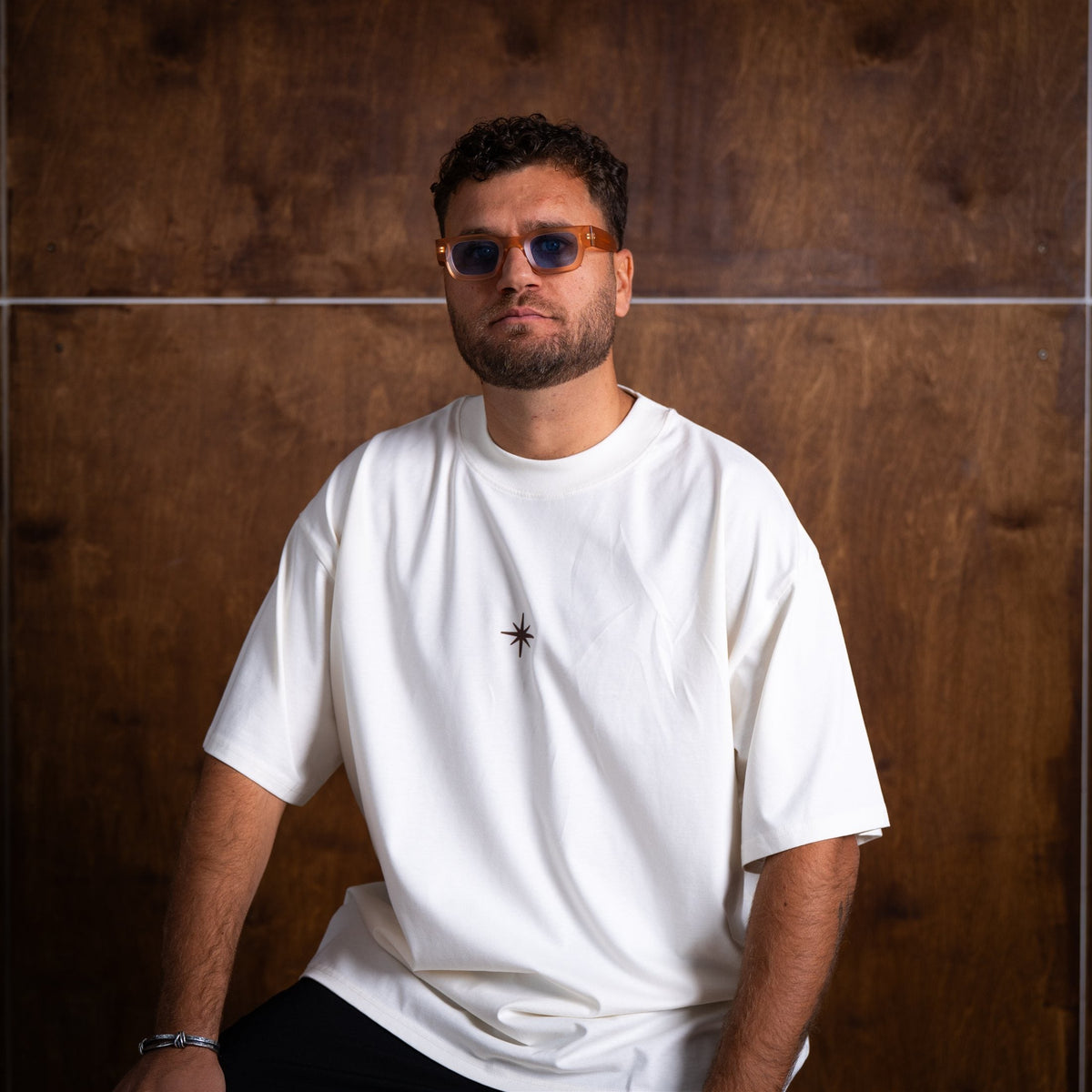Bandido Essential T-Shirt — Cream & brown (1)