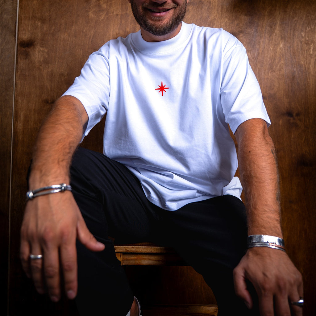 Bandido Essential T-Shirt — White & orange (1)