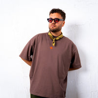 Bandido Essential T-Shirt — Taupe brown & orange