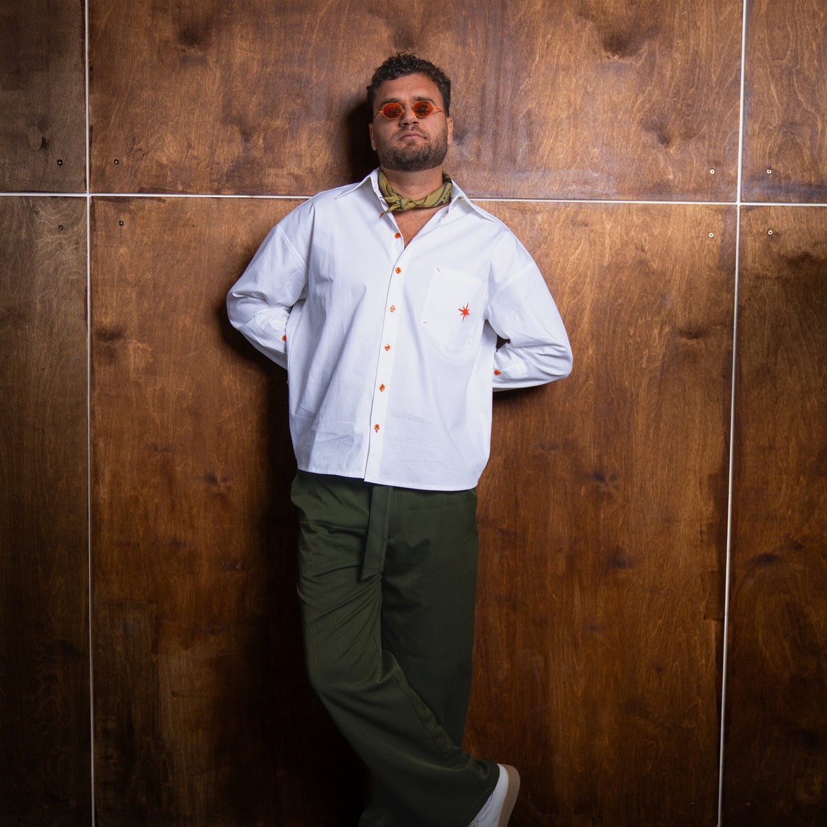 Relaxed Belted Trousers — Deep Green (1)