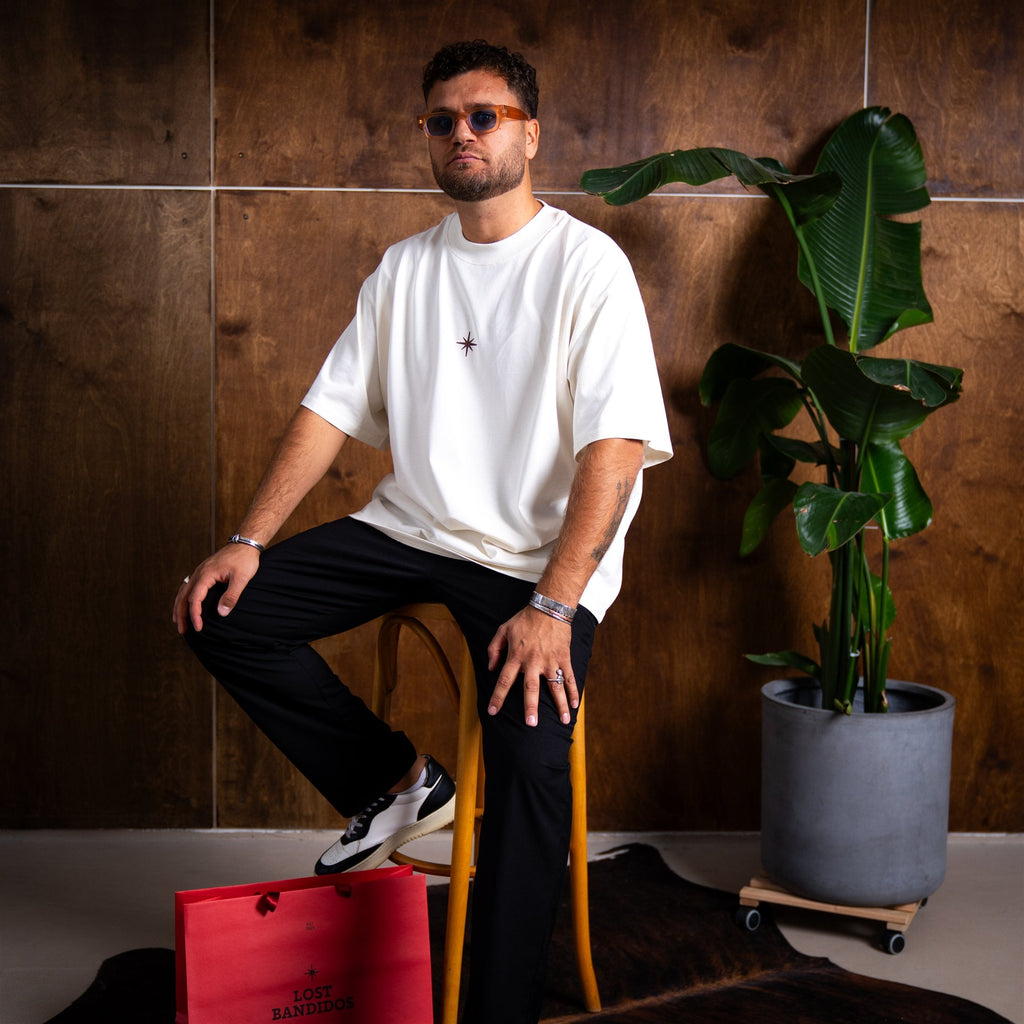 Bandido Essential T-Shirt — Cream & brown (3)