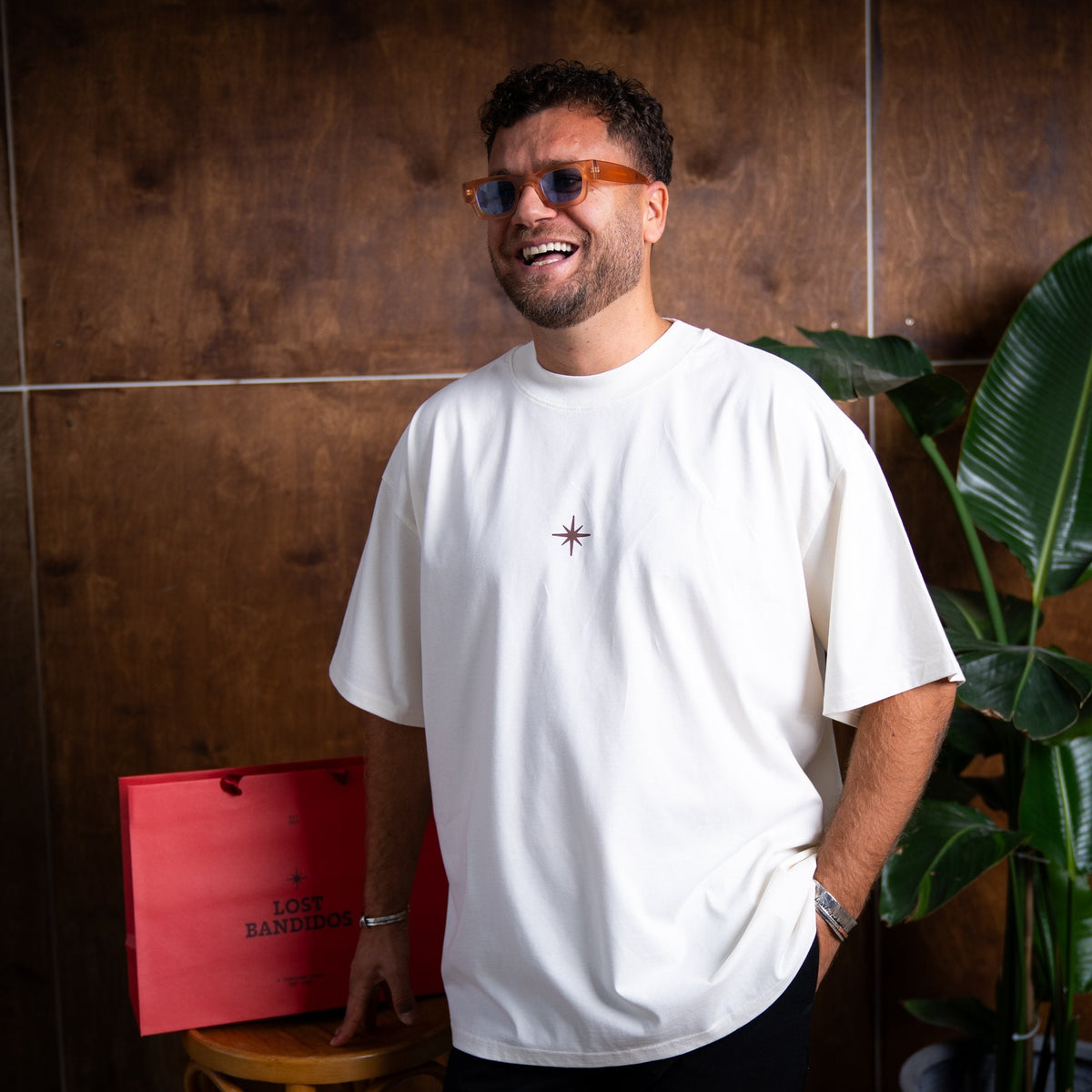 Bandido Essential T-Shirt — Cream & brown (4)