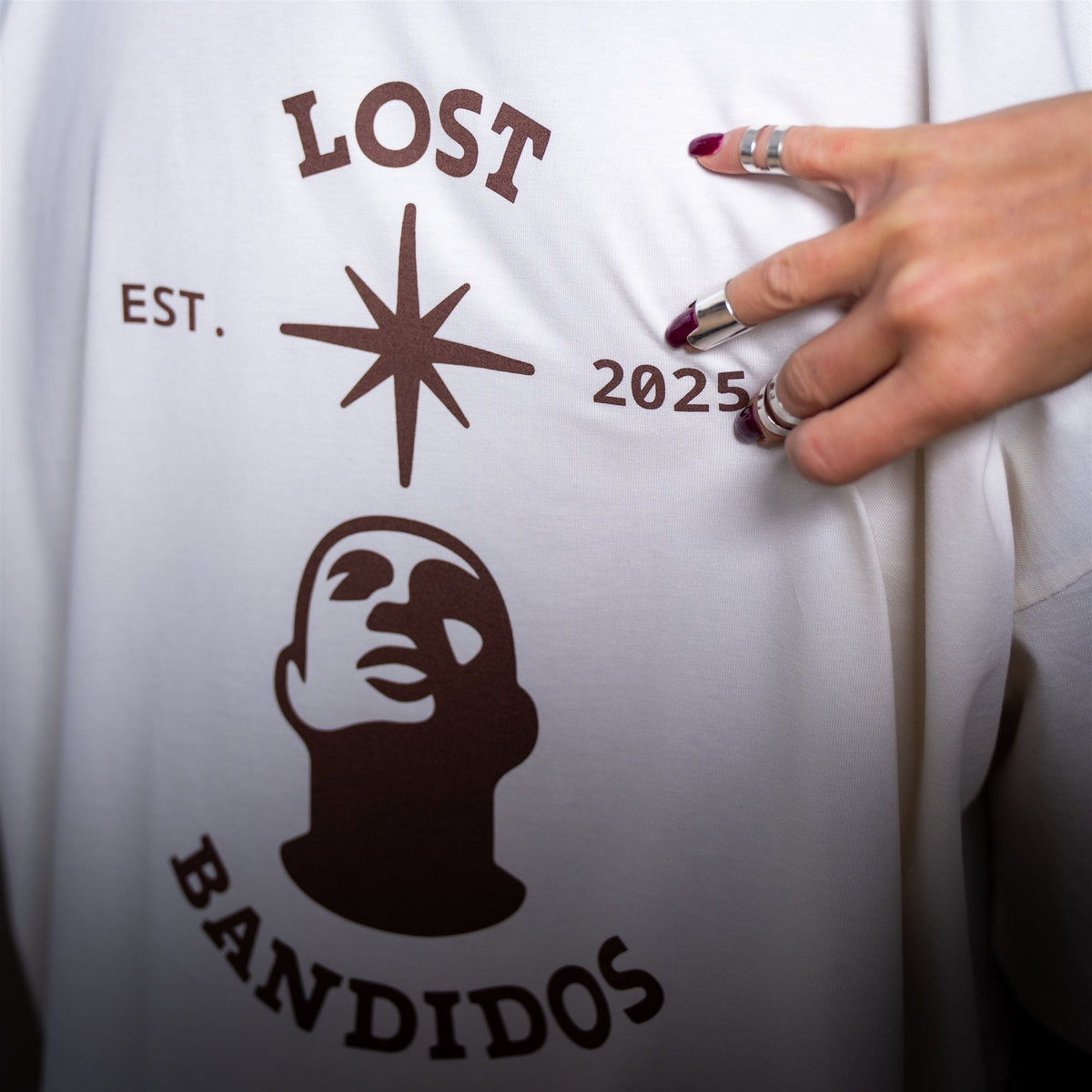 Bandido Essential T-Shirt — Cream & brown (6)