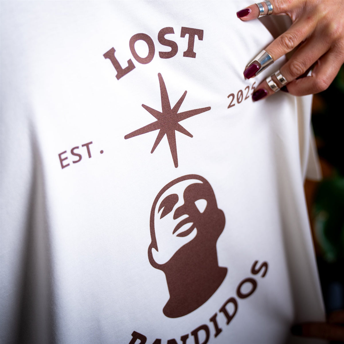 Bandido Essential T-Shirt — Cream & brown (7)