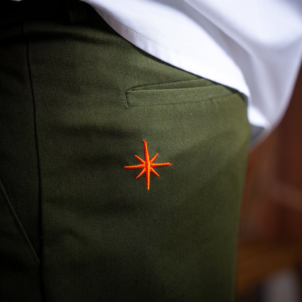 Relaxed Belted Trousers — Deep Green (8)