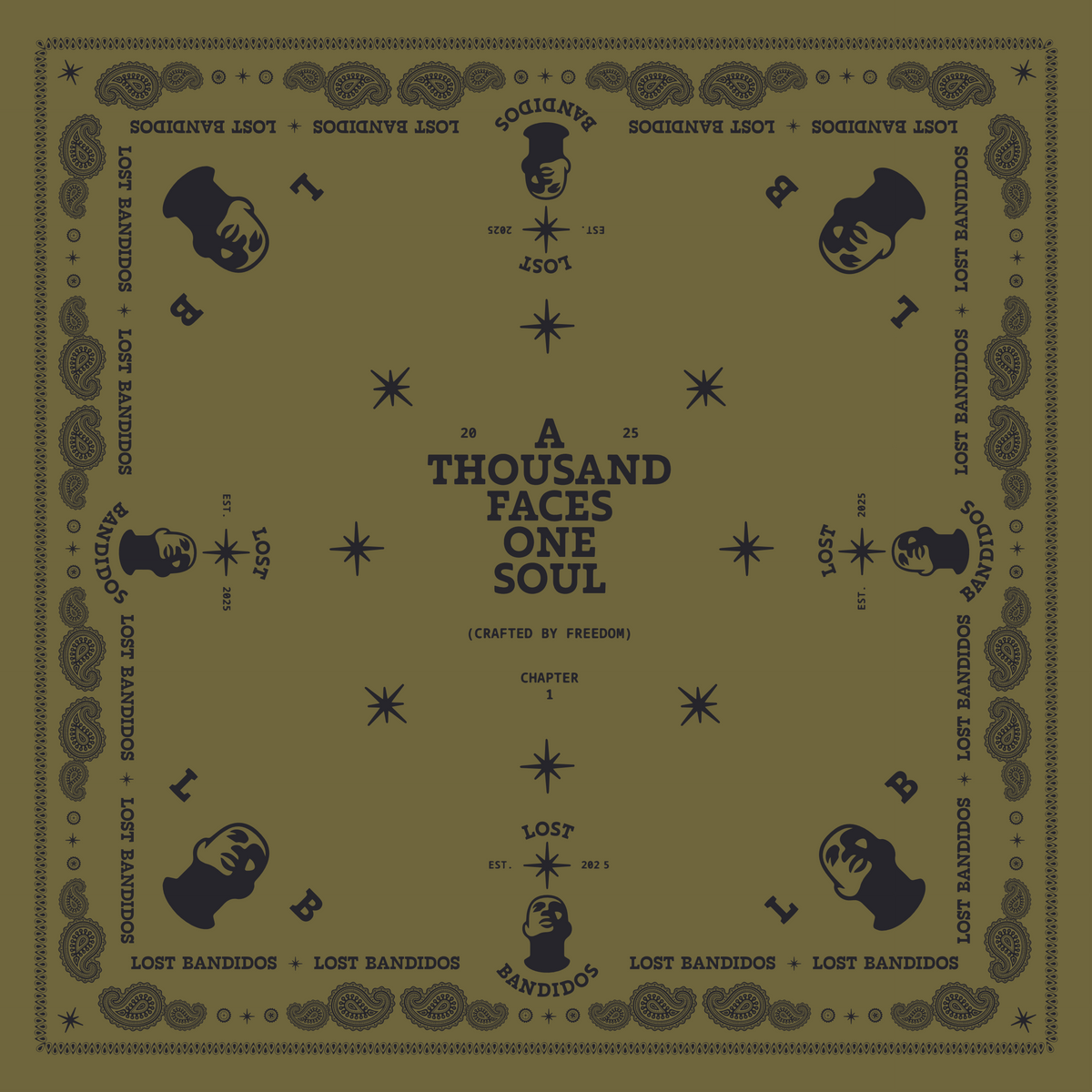 A Thousand Faces Bandana — Olive