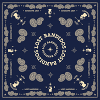 Lost Bandidos Paisley Bandana — Navy
