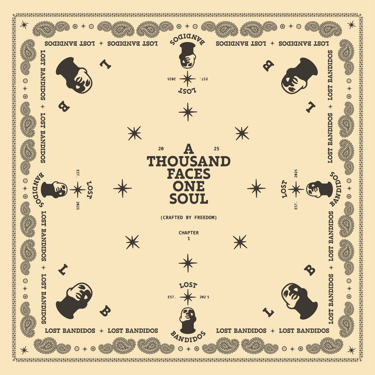A Thousand Faces Bandana — Cream