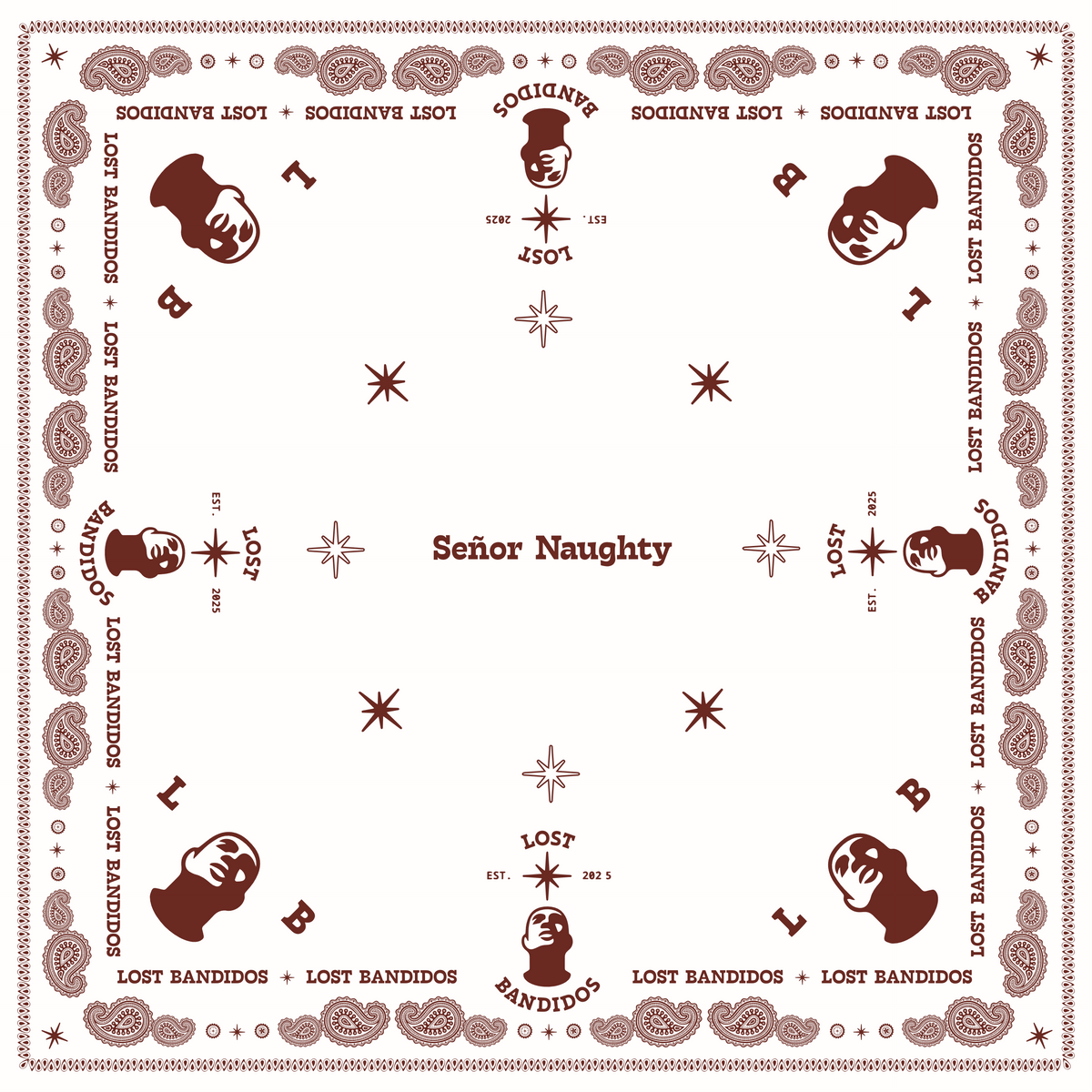 Señor Naughty Bandana — White