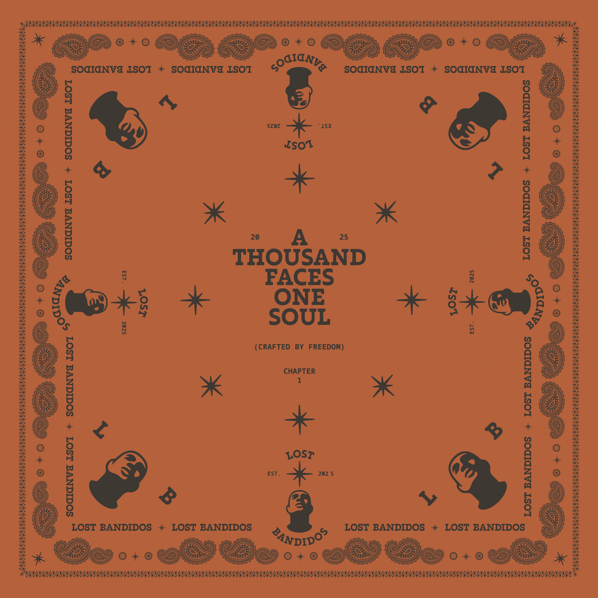 A Thousand Faces Bandana — Terracotta