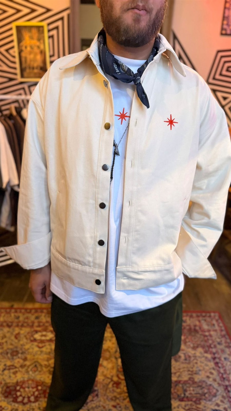 The Off-White Denim Jacket — front detail
