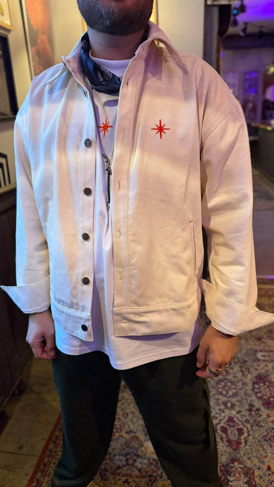 The Off-White Denim Jacket — side view